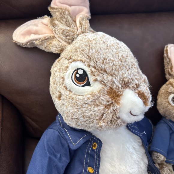 Peter Rabbit 21" Plush Stuffed Bunny Blue Jacket Beatrix Potter & Baby Rabbit - Picture 2 of 7